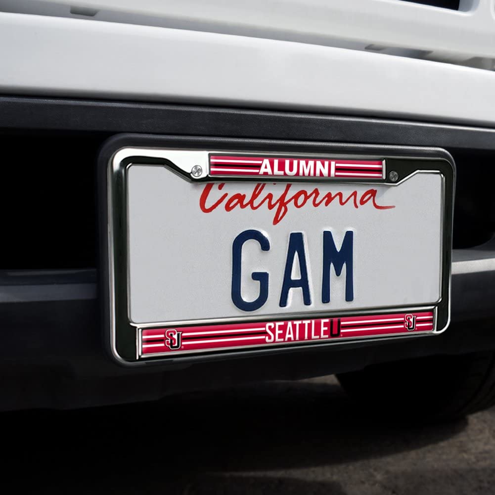GRAPHICS & MORE Metal License Plate Frame - Seattle University Alumni - Full Size, One Size