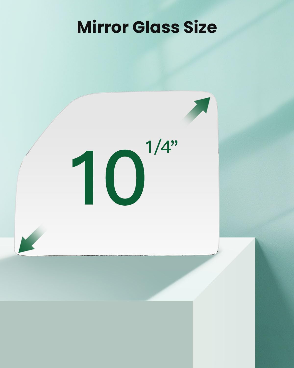 SCITOO Upper Flat Towing Mirror Glass Compatible with 1999-2007 For Ford F-250 F-350 F-450 F-550 Super Duty 2000-2005 For Ford F