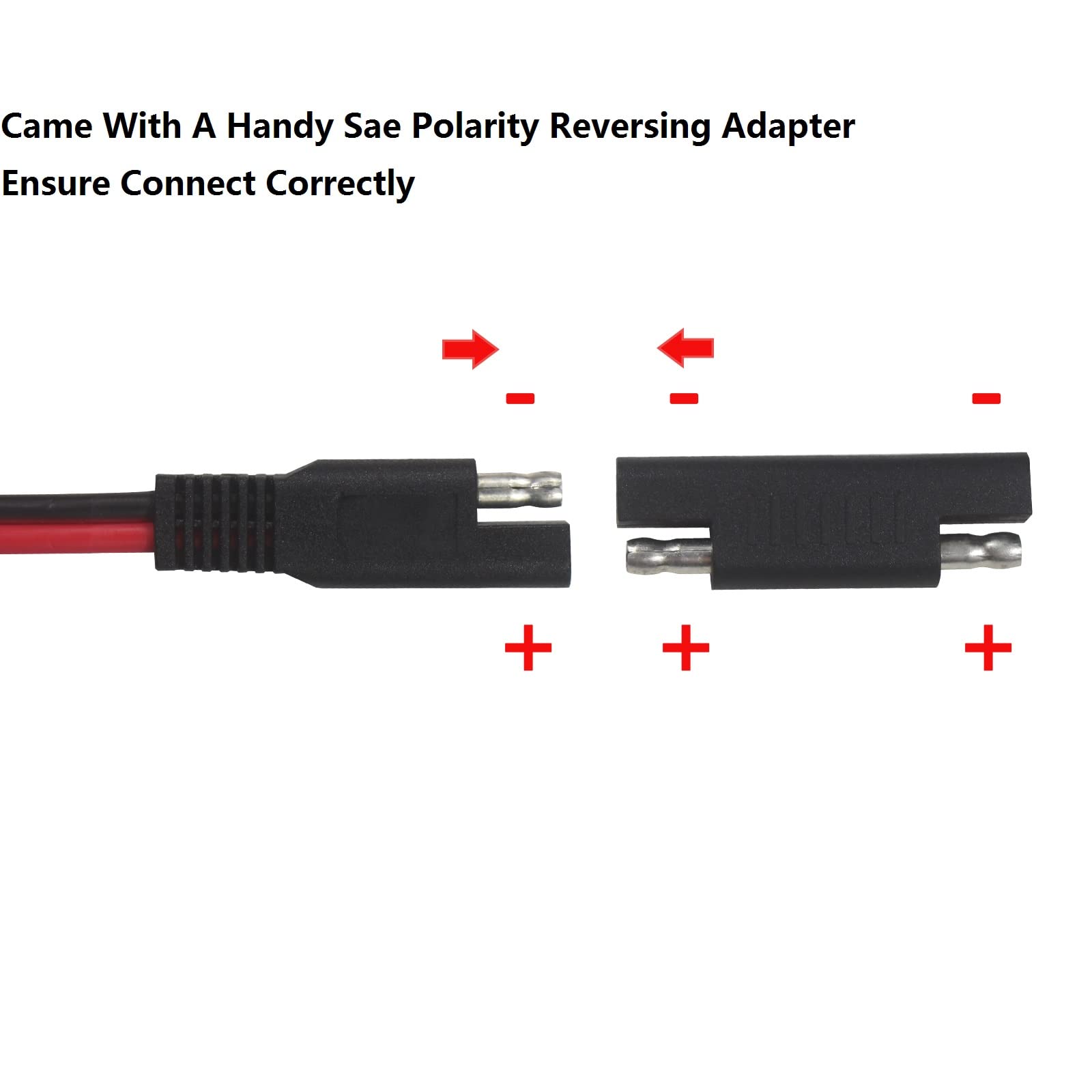 15FT Cigarette Lighter SAE Battery Extension Cable - 12v Cigarette Lighter Plug to SAE Quick Release Extension Battery Charging