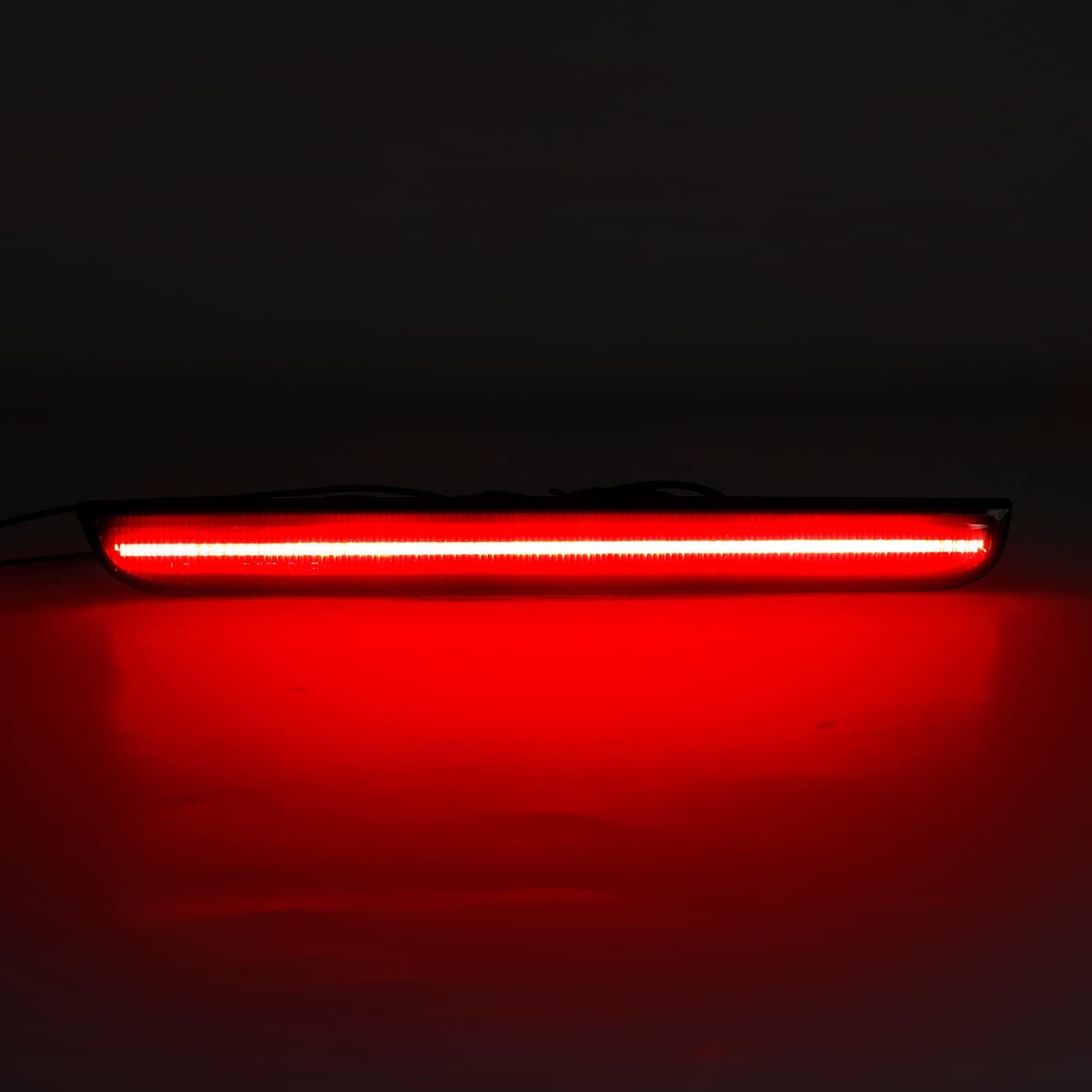 R&F Auto Led Rear Bumper Reflector Lights Compatible With Challenger 2015-2022 Smoked Lens Red Tail Rear Bumper Reflector Brake