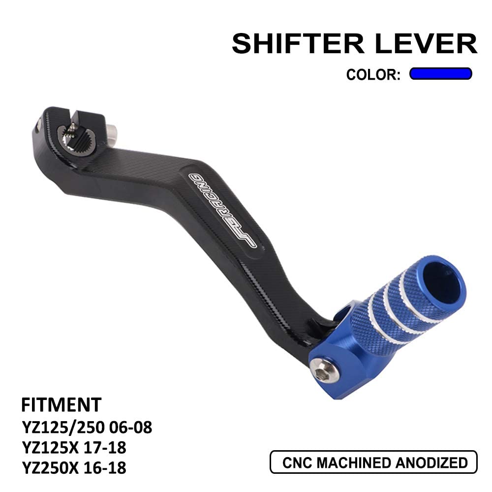 Jfg Racing Dirt Bike Shifter,Folding Motorcycle Gear Shift Lever Cnc Yz85 2002-2024/Yz65 2018-2024/Yz125 Yz250 05-24/Yz125X 17-23/Yz250X 16-23/Yz125G Yz250G 2016-Blue