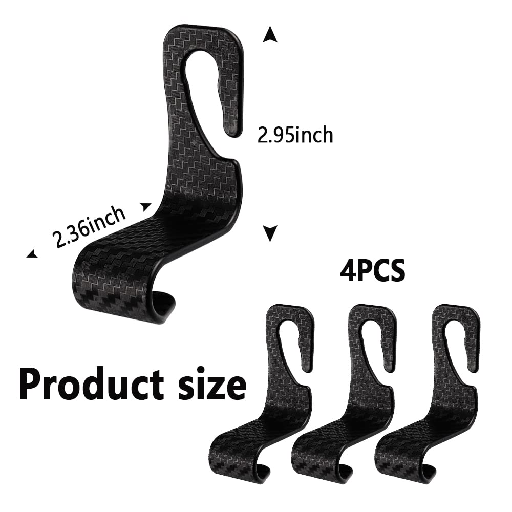 Utility Car Headrest Hidden Hook 33lb(Max) Car Hooks for Purses and Bags,Hard Hat Holder for Truck Seat Hanger Storage Organizer
