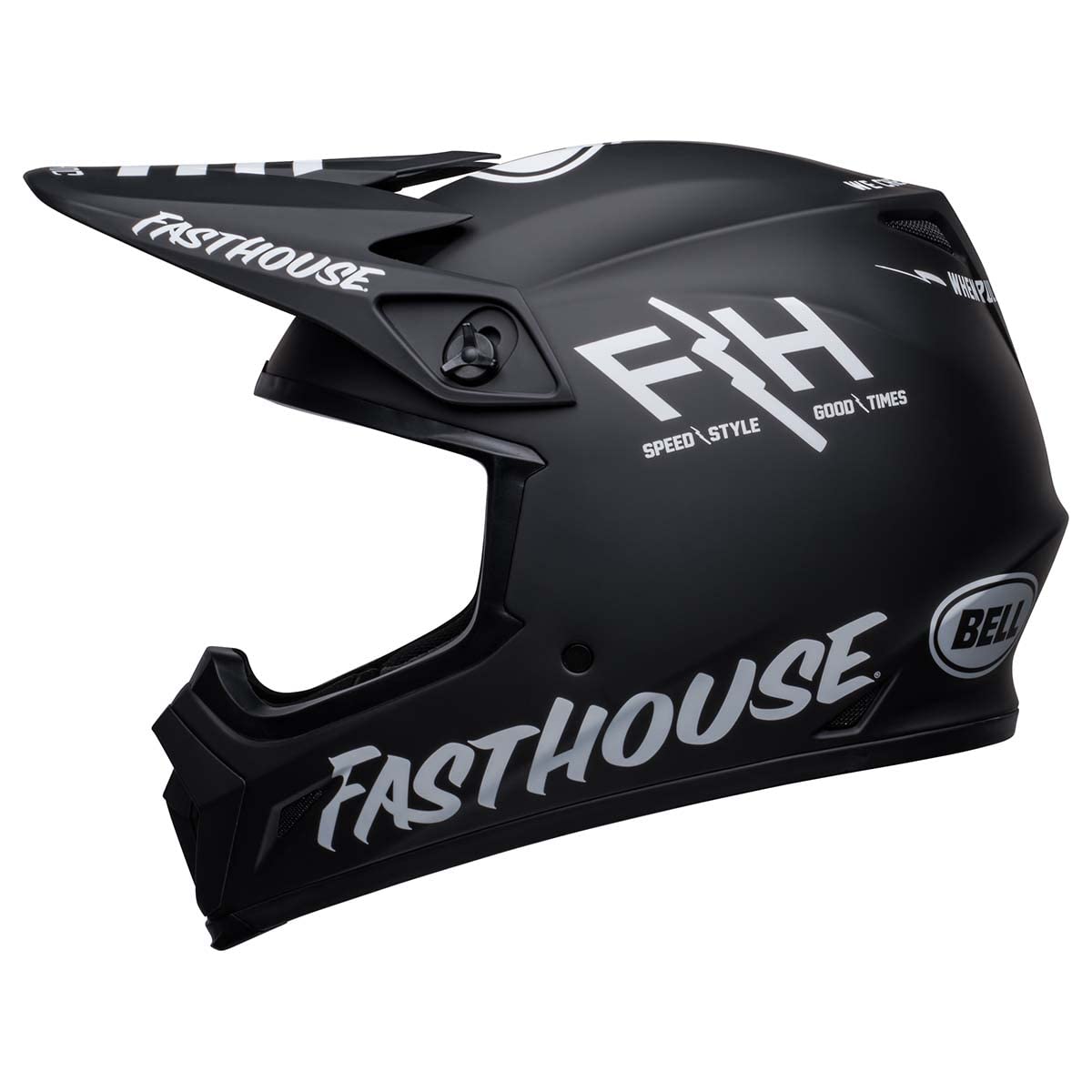 Bell Mx-9 Mips Dirt Helmet (Fh Prospect Matte Black/White - Small)