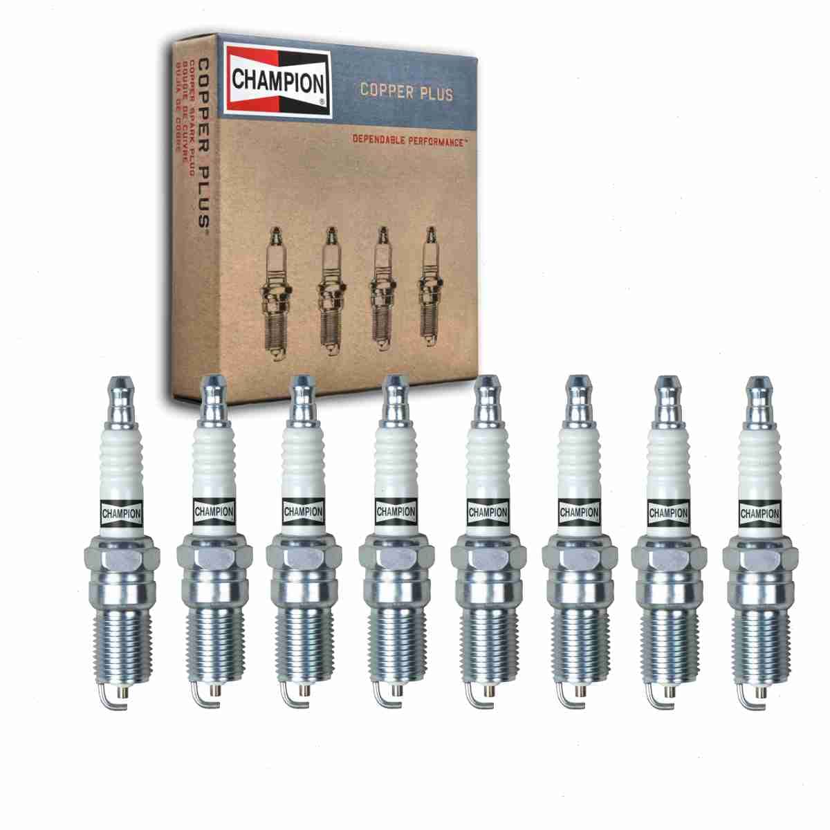 8 pc Champion Copper Plus Spark Plugs compatible with Ford Explorer 5.0L V8 1996-2001