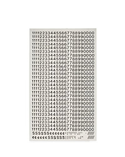 Chartpak Self-Adhesive Vinyl Numbers, 1/4 Inch High, Black, 718 Per Pack (01100)