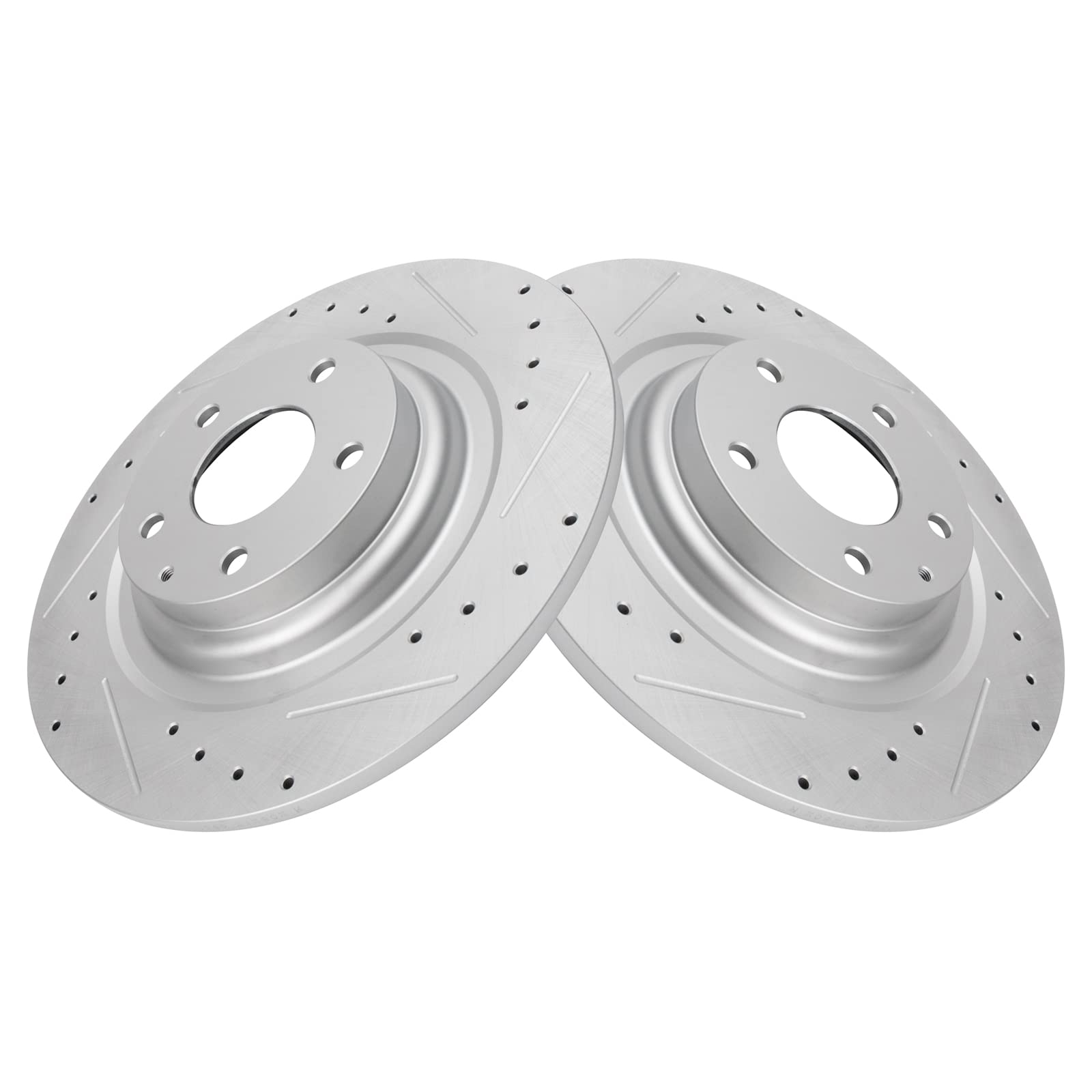 Trq Rear Performance Brake Rotors Set Premium G-Coated Compatible With 2016-2023 Mazda Cx-9