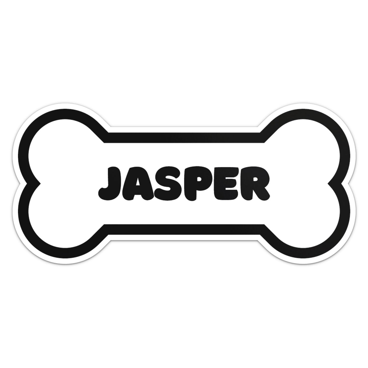 Jasper Dog Name Sticker - Waterproof Vinyl Decal For Car Bumper, Laptop, Water Bottle, Wall, And Window, Size - 8'' Longer Side