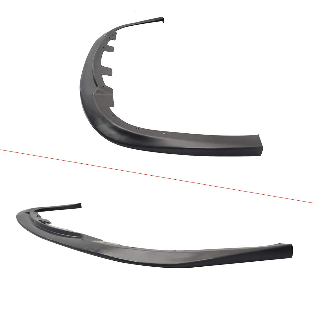 IKON MOTORSPORTS Front Bumper Lip for 2006-2007 Subaru Impreza WRX Sedan & Wagon, STI Style, Unpainted Black PP Splitter