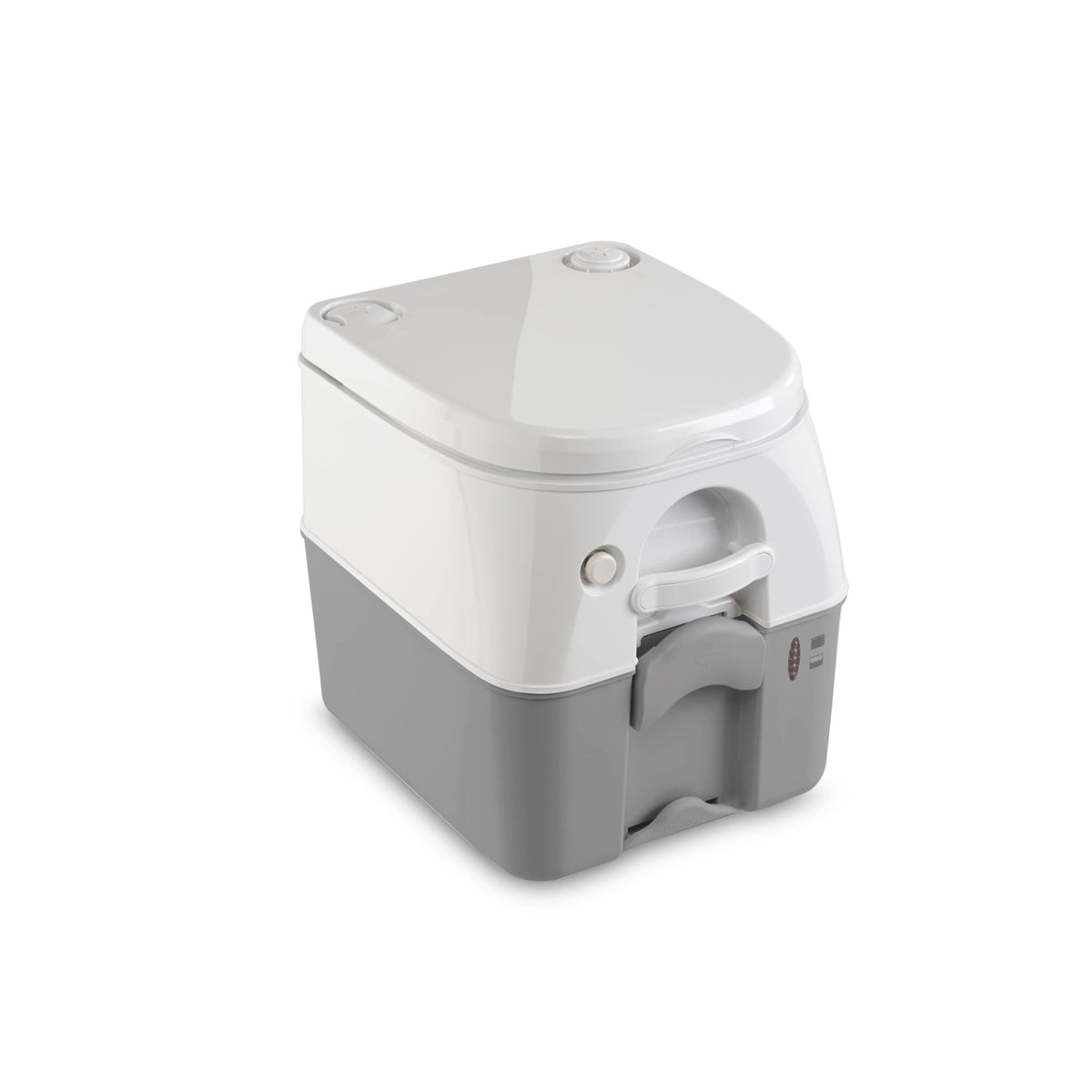 Dometic 976 Portable Toilet - Camping Porta Potty with Full-Size Seat & Latching Lid - Powerful Push-Button Pressurized Flush Co