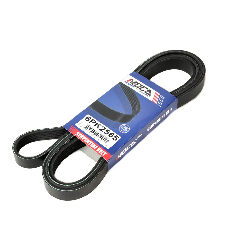 MOCA 6PK2565 EPDM Serpentine Belt for 03-05 Ford Explorer & Mercury Mountaineer 4.6L & 08-11 Mitsubishi Lancer 2.0L 2.4L & 95-00