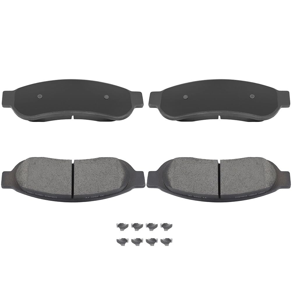 Automuto 4Pcs Rear Semi-Metallic Disc Brake Pads Set D1067 For Ford For F-250 Super Duty 2005-2012, For Ford For F-350 Super Dut