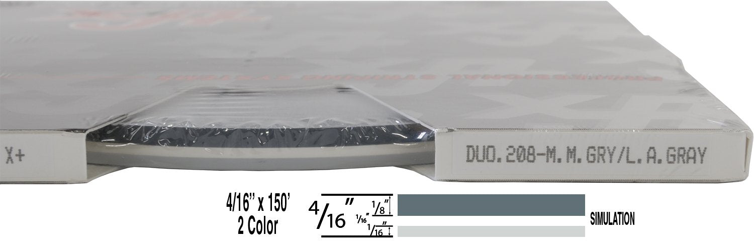 Universal Duo-Tone 0204208 - Auto Customizing 2 Color Dual Pinstripe - 4/16'' X 150' (1/8    Stripe, 1/16'' Gap, Then 1/16    St