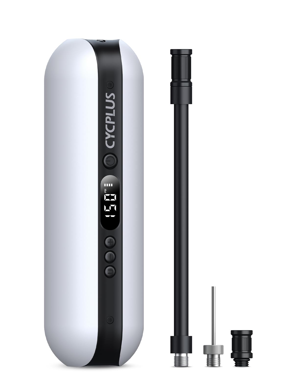 Cycplus Electric Air Compressor Portable Bicycle Pump Car Tire Inflator, Max 150 Psi, Auto Shut-Off Air Pump With Presta And Sch