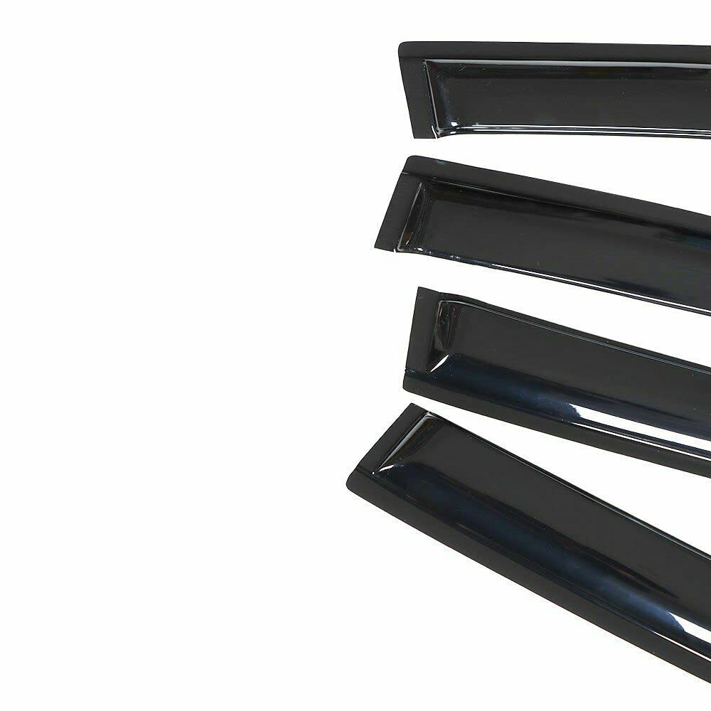 Zzdsnj Tape-On Rain Guard 4-Piece For 2014-2019 Highlander Windows Visor Shield Shade Smoke 94427