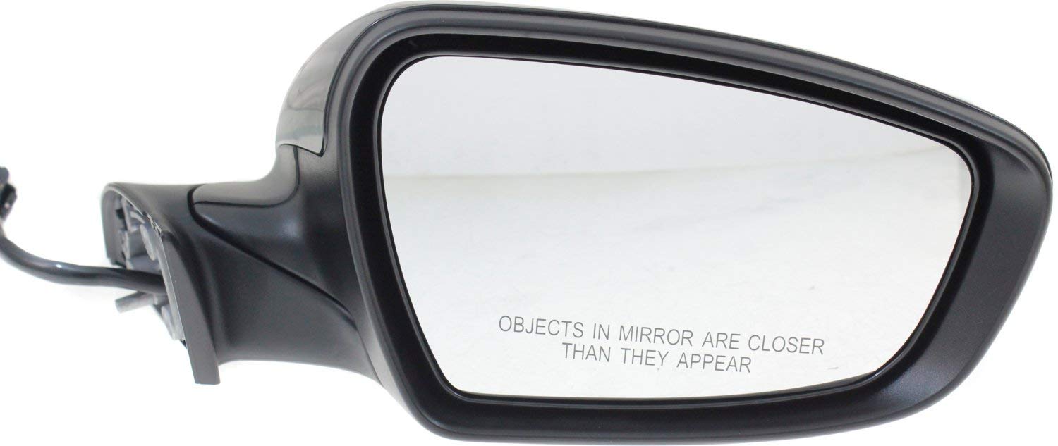 Kool Vue Passenger Side Power Heated Mirror for Kia Forte Forte5 Forte Koup 2014-2016 Manual Fold Without Signal Light & Puddle Lamp Paintable Sedan