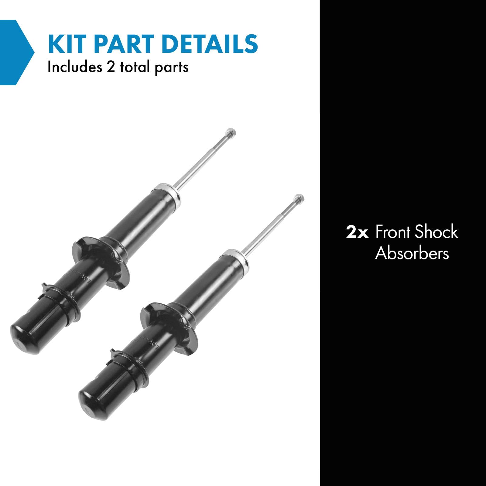 Trq Front Shock Absorber Set Compatible With 1996-2000 Honda Civic