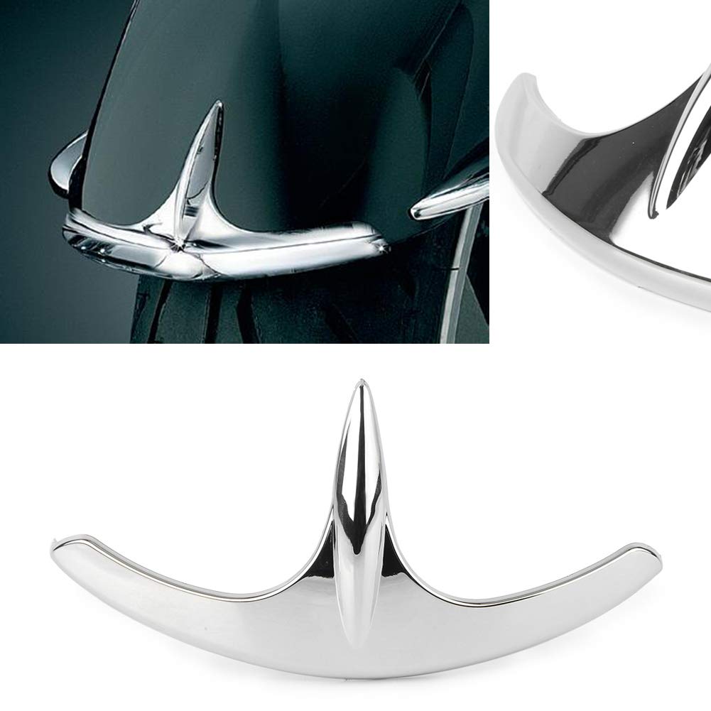Gzyf Abs Plastic Chrome Motorcycle Front Fender Fairing Tip Trim Decorative Accessories Fits For Honda Goldwing Gl1800 2001-2017