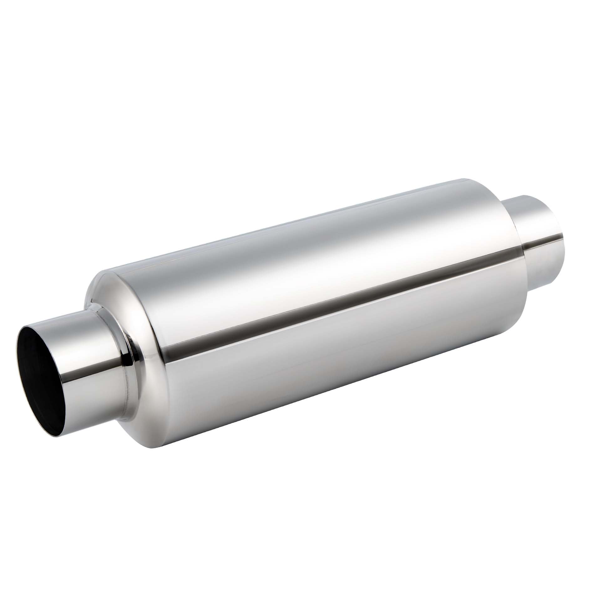 Evil Energy 2.5'' Resonator Muffler Stainless Steel (2.5 Inch Inlet/Outlet, 13.8'' Length)