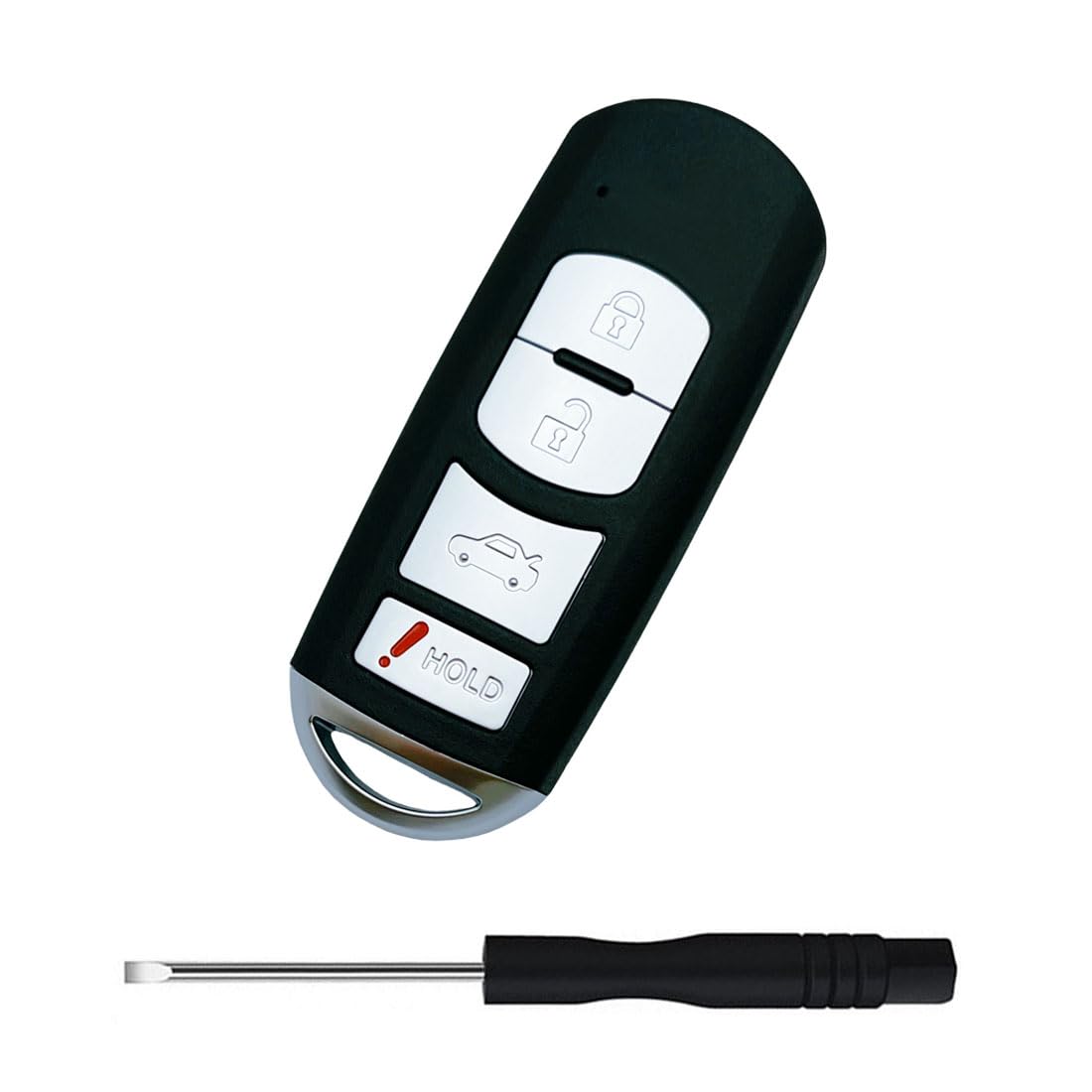 Replacement Smart Keyless Entry Remote Control Key Fob Case Cover for 2014 2015 2016 2017 2018 Mazda 3 6 Car Key Fob Shell (4 Bu
