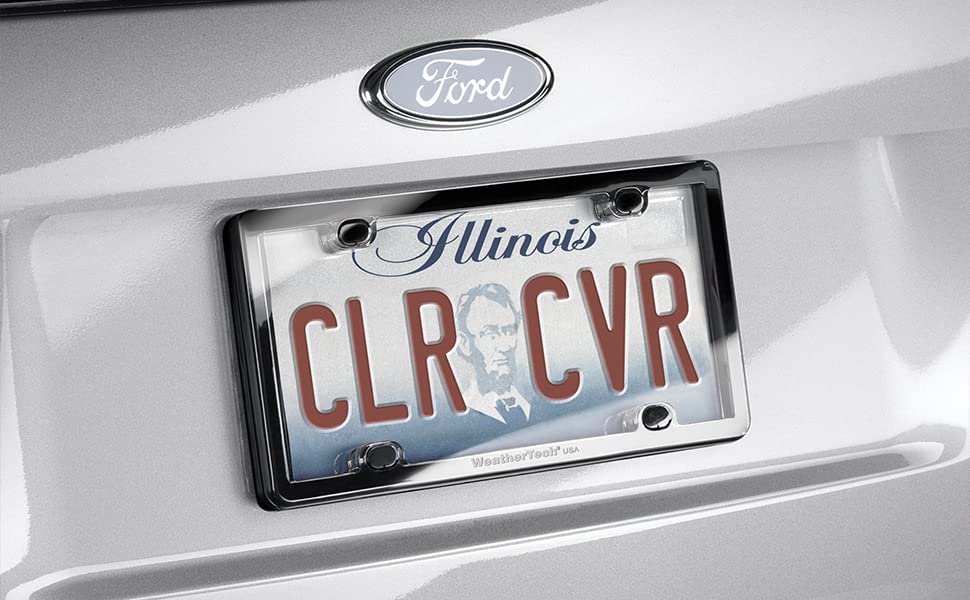 Weathertech Clearcover License Plate Cover And Frame, Golden Yellow