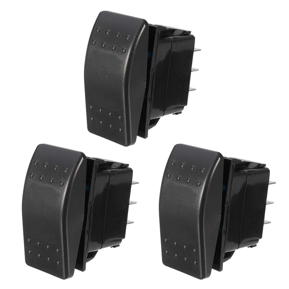 Etopar 3 X Momentary Heavy Duty Car Rocker Switch Dash Dashboard Dual (On) Off (On) 6Pin Dpdt Toggle Switch Waterproof 12V 20A 24V 10A