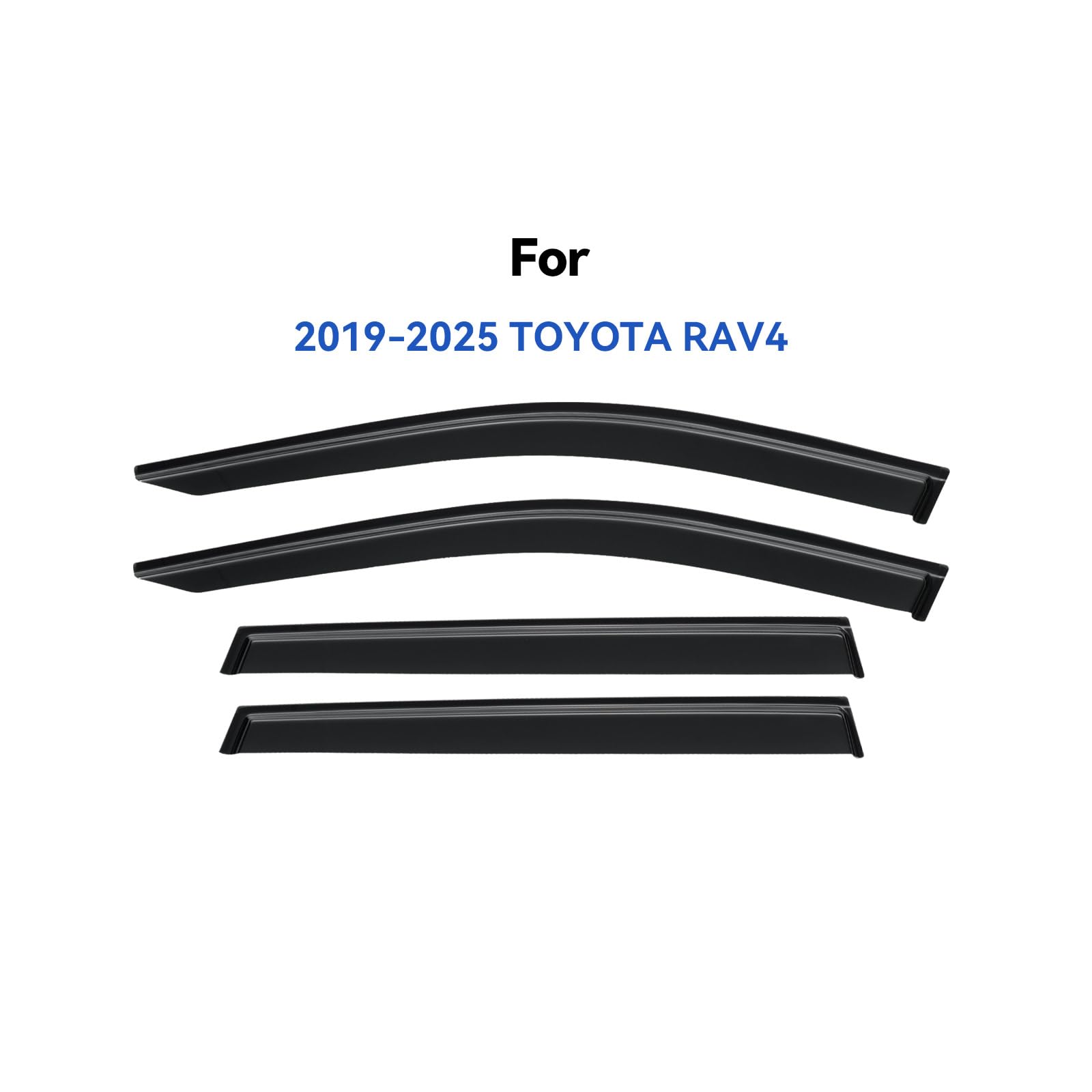Window Visors Rain Guards Shield for 2019-2025 Toyota RAV4, Out-Channel Window Vent Wind Deflectors Visors Shades for 19-25 RAV4