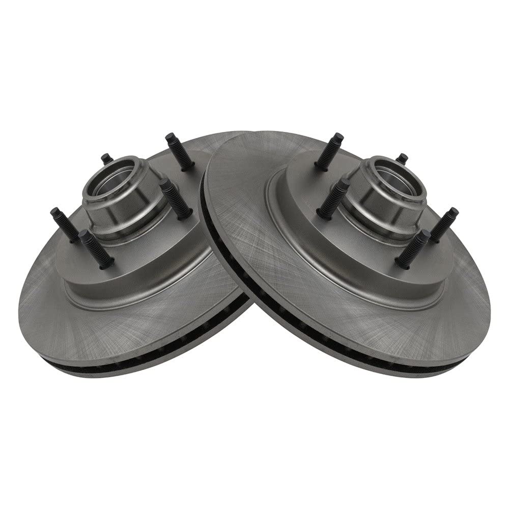 Trq Front Brake Rotors Set Vented Compatible With 1997-1998 Ford F-150