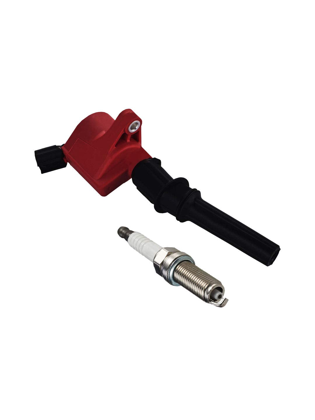 Ena Set Of 8 Red Ignition Coil Pack And Platinum Spark Plug Compatible With Lincoln Ford Mustang Econoline Expedition Pickup E15