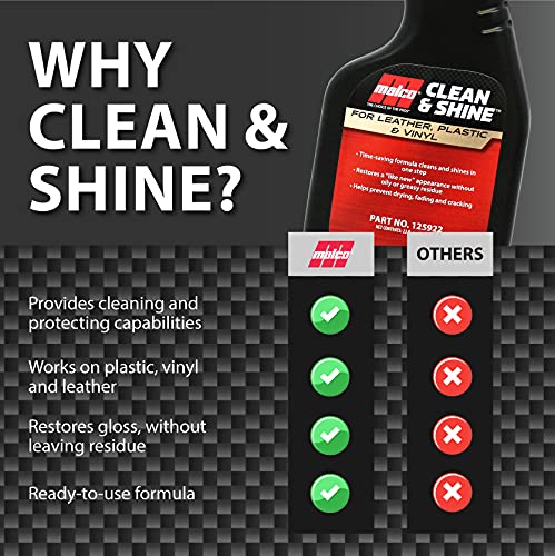 Malco Clean & Shine Interior Car Cleaner And Dressing – Restore Leather, Plastic And Vinyl Surfaces In Your Vehicle/Clean, Condition And Protect In 1 Simple Step / 1 Gallon (125901)