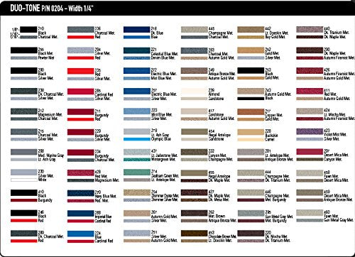 Universal Duo-Tone 0204251 - Auto Customizing 2-Color Dual Pinstripe - 4/16'' X 150' (1/8 Stripe, 1/16'' Gap, Then 1/16 Stripe)