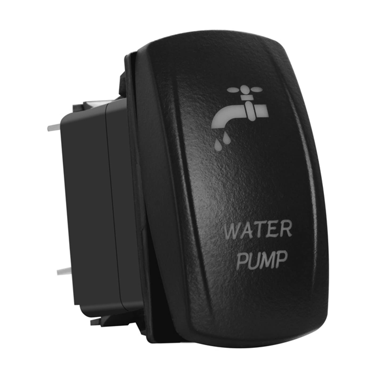 Bacautoparts Blue Backlit Water Pump Rocker Switch Freshwater Tank 5Pin On Off Toggle Switch For Car Boat Marine Pontoon Rv Camper Travel Trailer 12V 24V