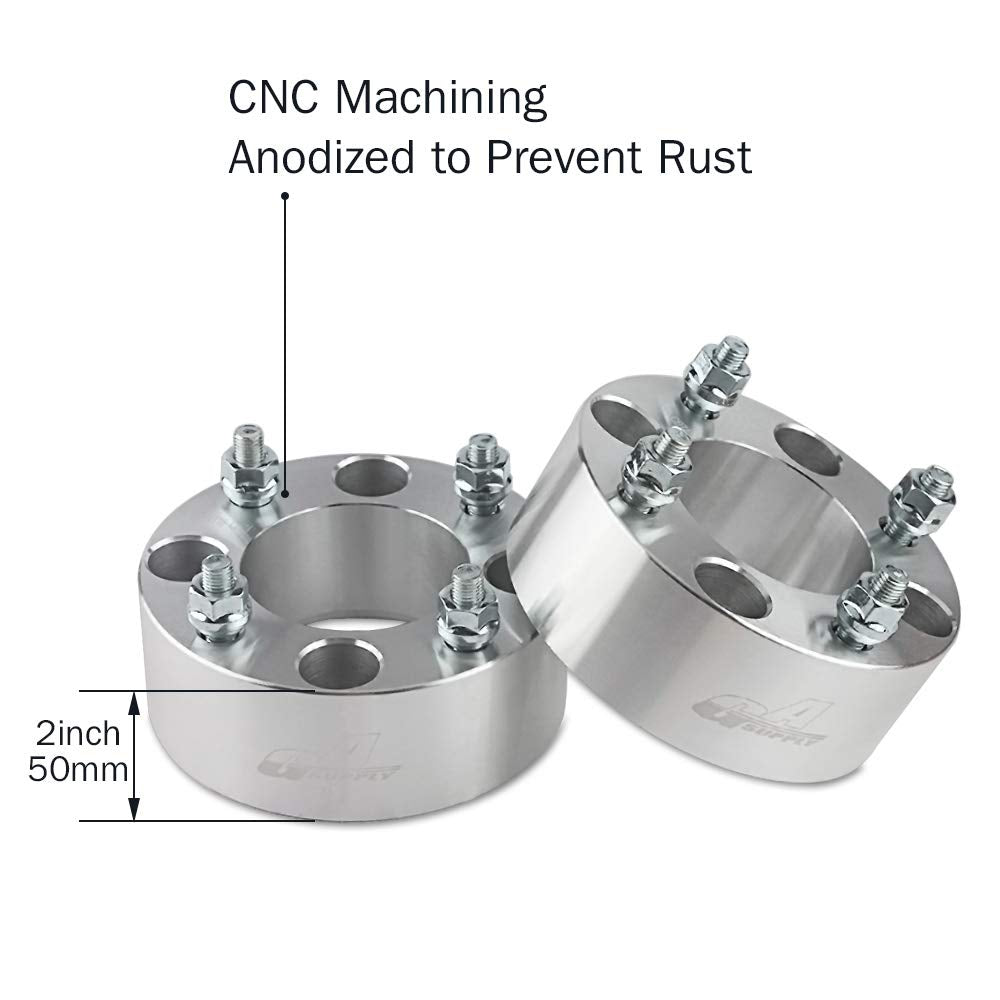 GAsupply 4x110 ATV Wheel Spacers 2 inch with 10  1.25 Studs, Wheel Spacer Adapters 74mm Hub Bore, Compatible with Honda, Suzuki,