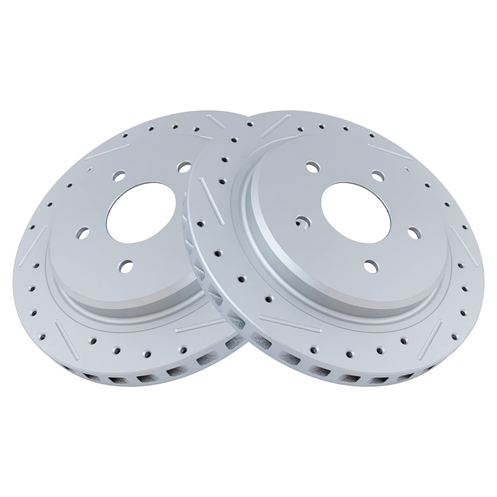 Trq Rear Performance Brake Rotors Set Premium G-Coated Compatible With 2004-2005 Cadillac Xlr 1997-2013 Chevrolet Corvette
