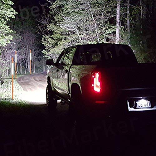 Fibermarker 60 Inch Driveway Markers For Snow Plowing Stakes, Hollow Snow Poles With Reflective Tape Driveway Reflectors, 5/16-I