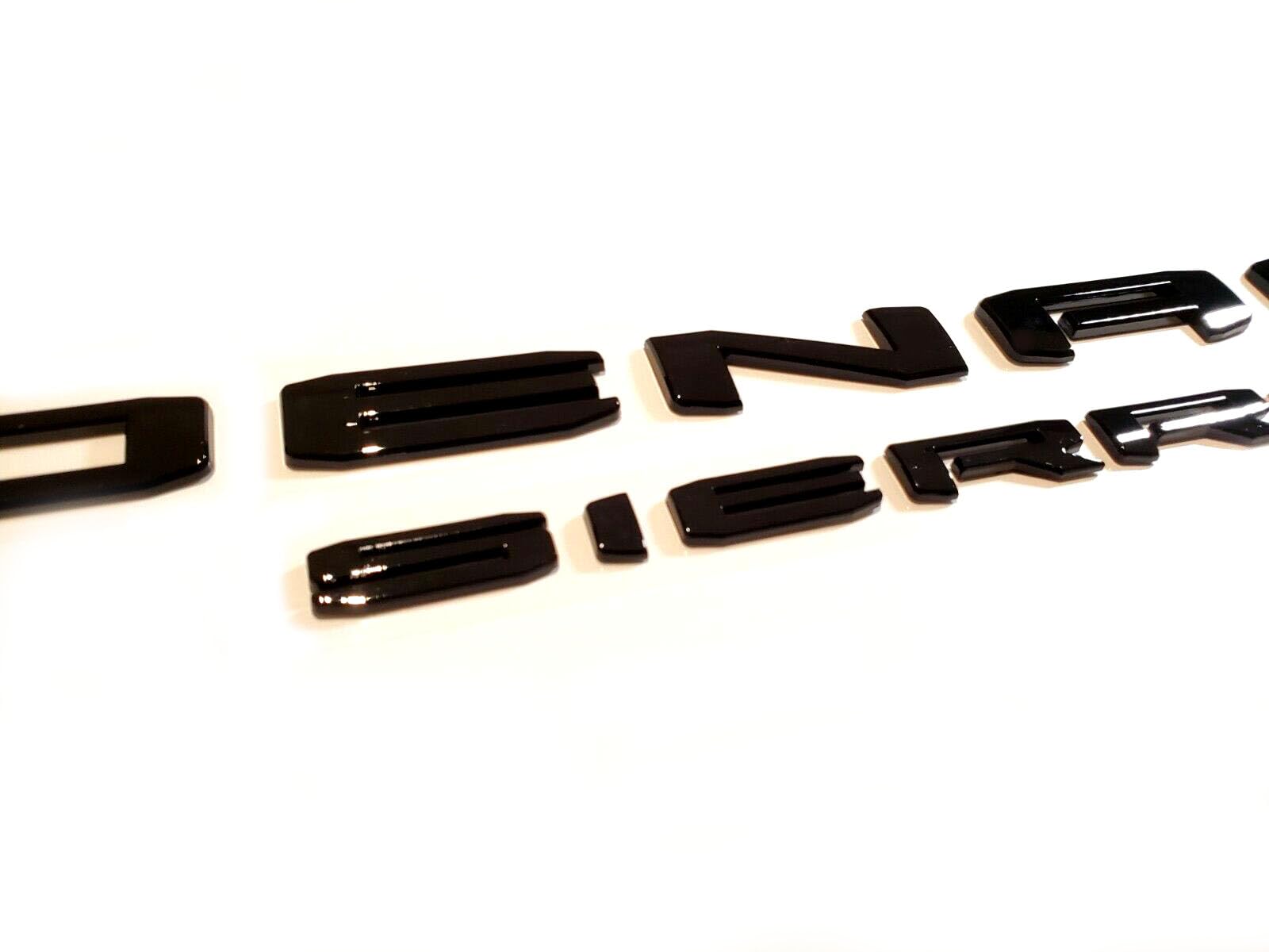 2Pack Set 2019-2025 Sierra Denali Emblem Rear Liftgate Letter Nameplate Badge 3D Compatible With Sierra 1500 2500Hd 3500Hd Denal