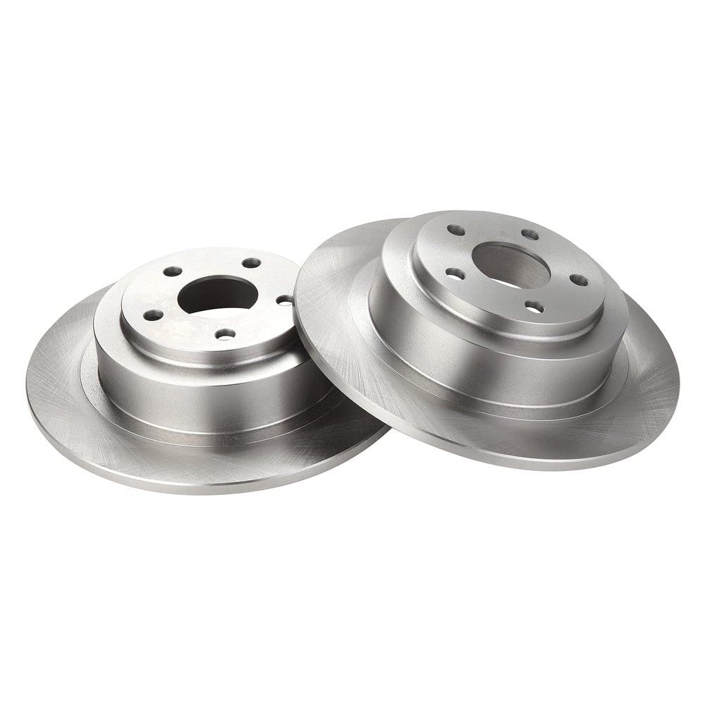 Trq Rear Brake Rotors Set Solid Compatible With 2003-2006 Subaru Baja 2000-2004 Legacy Outback