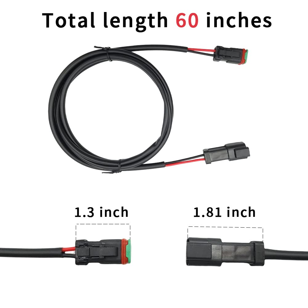 Bar Autotech Dt Dtm 60 Inch Female Connector Socket Adapters Extension Cord Compatible For Led Work Chandelier Light Retrofit Co
