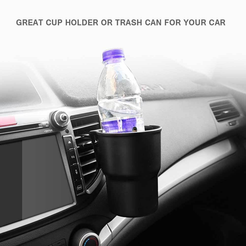 Car Cup Holder Organizer Drink Bottle Holder Stand Plastic Trash Container for Cellphone Keys Water Bottles Pen Food and So On