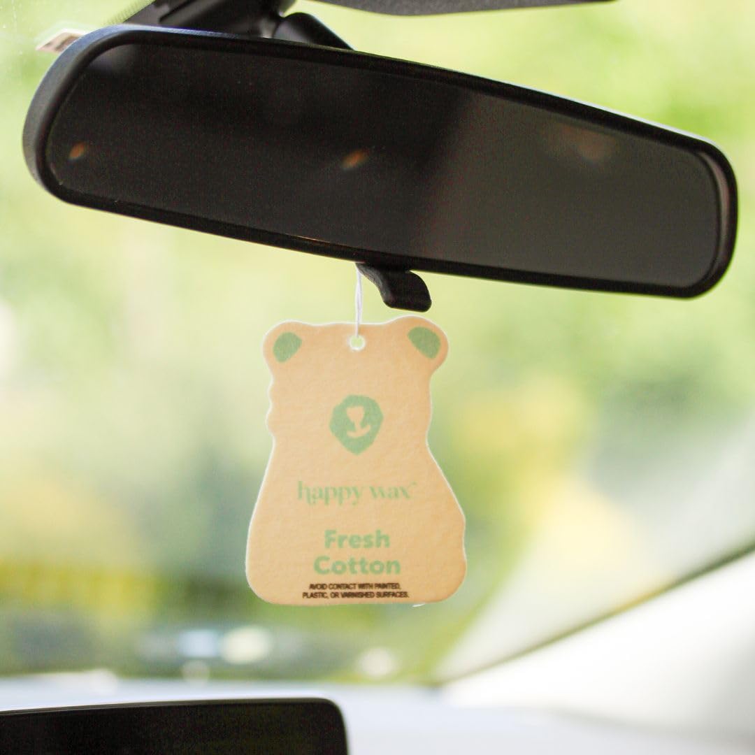 Happy Wax Relax And Refresh Mix Hanging Car Cub Air Fresheners Infused With Natural Essential Oils, 4 Ct. Variety Pack - Contain