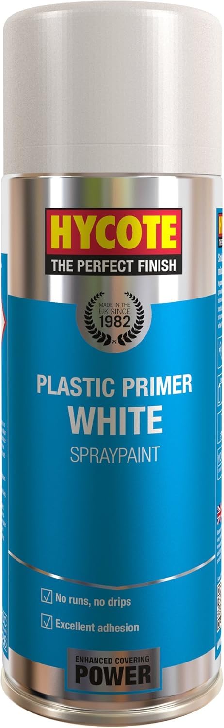 Hycote High Build Aerosol Car Spray Paint, White Plastic Primer, 13.5 Oz