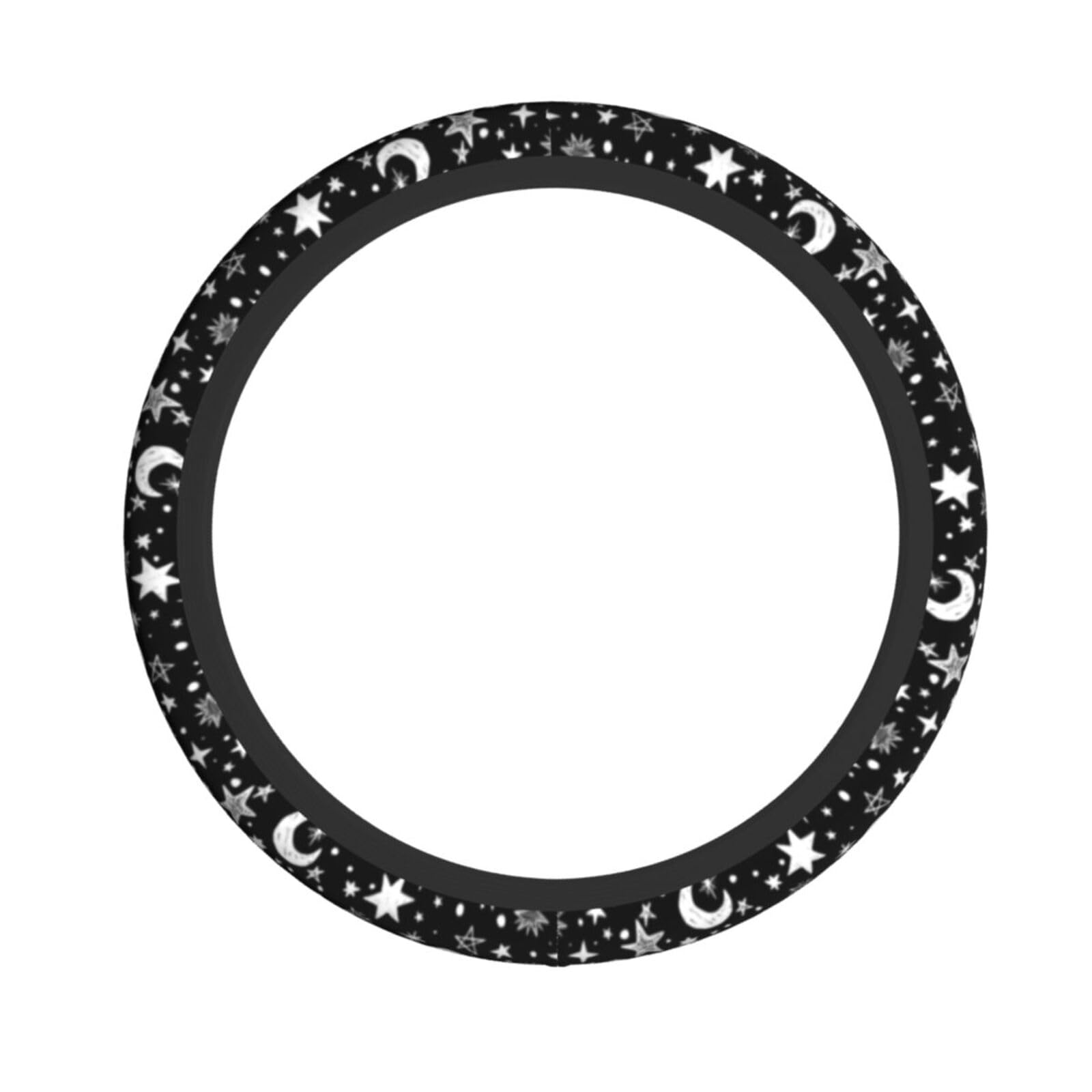 Moon And Star Steering Wheel Cover Car Accessories Cute For Women Girls Girly Universal 15 Inch Neoprene Auto Interior Decor Anti Slip Car Truck Protector