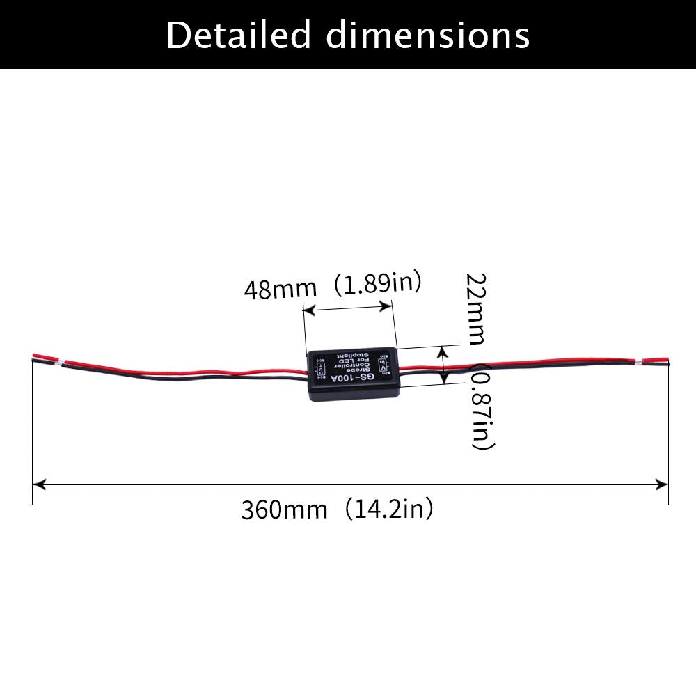 Huiqiaods Flash Strobe Controller For Led Brake Light Tail Stop Light Auto Car 12-24V Led Brake Flasher Stop Light Strobe Flashe