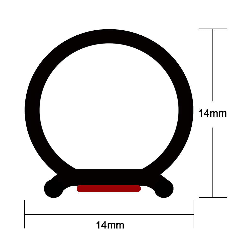 Storystore Universal Automotive Car Door Seal Strip D-Shape Self-Adhesive Weather Stripping For Car Truck Door Window Soundproof