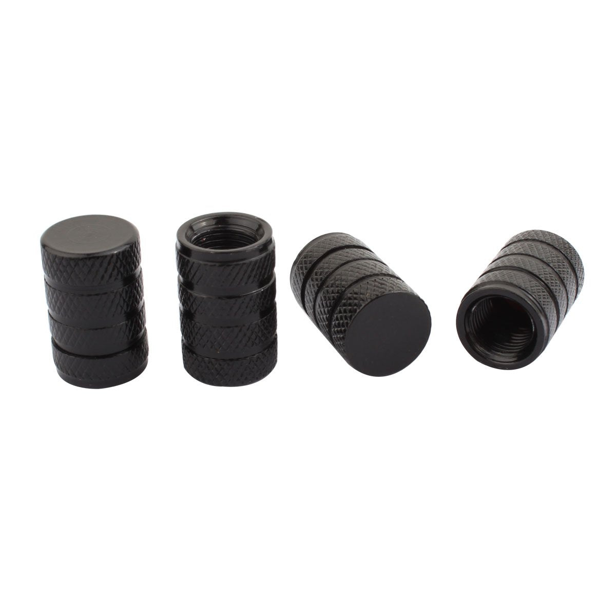 Tomall Black Round Style Tire Valve Stem Caps For Off-Road Suv Dust Cover