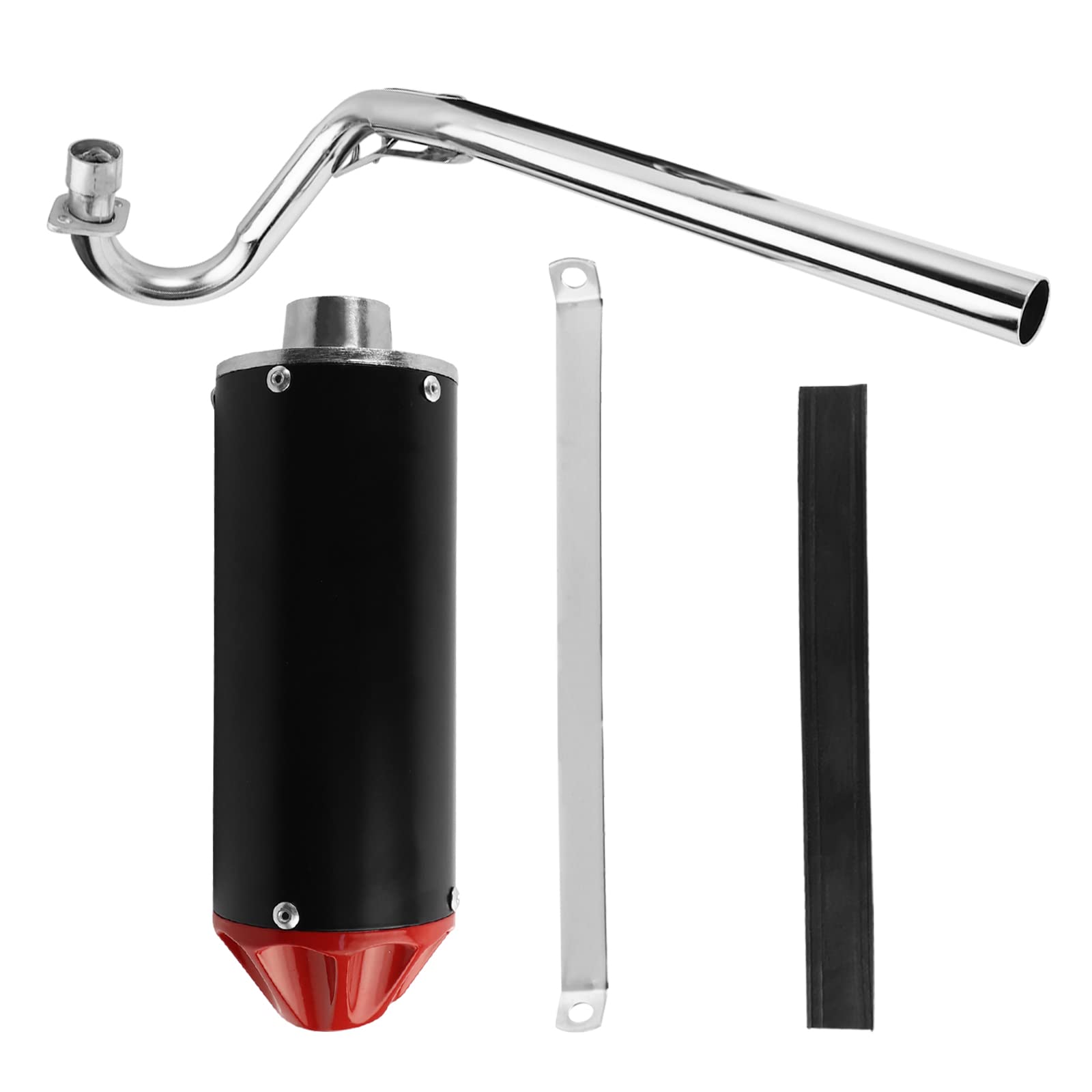 FLYPIG BLACK/RED HIGH PERFORMANCE AFTERMARKET Racing Muffler Exhaust Pipe System kit For Honda XR50 CRF50 XR CRF 50 Chinese 70 1