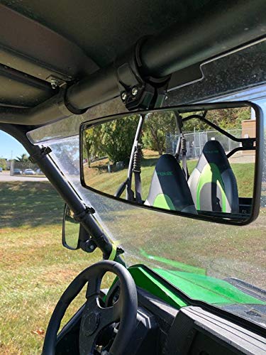 Universal Utv 1 1/2''-2'' Roll Bar Mount Rearview Mirror Fits Kawasaki Polaris Round Roll Bar Honda Yamaha Kubota John Deer - 98