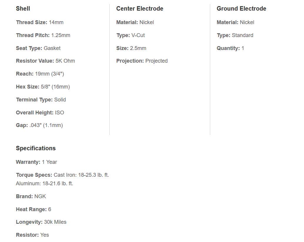 NGK 2756 Spark Plug , 4 Pack