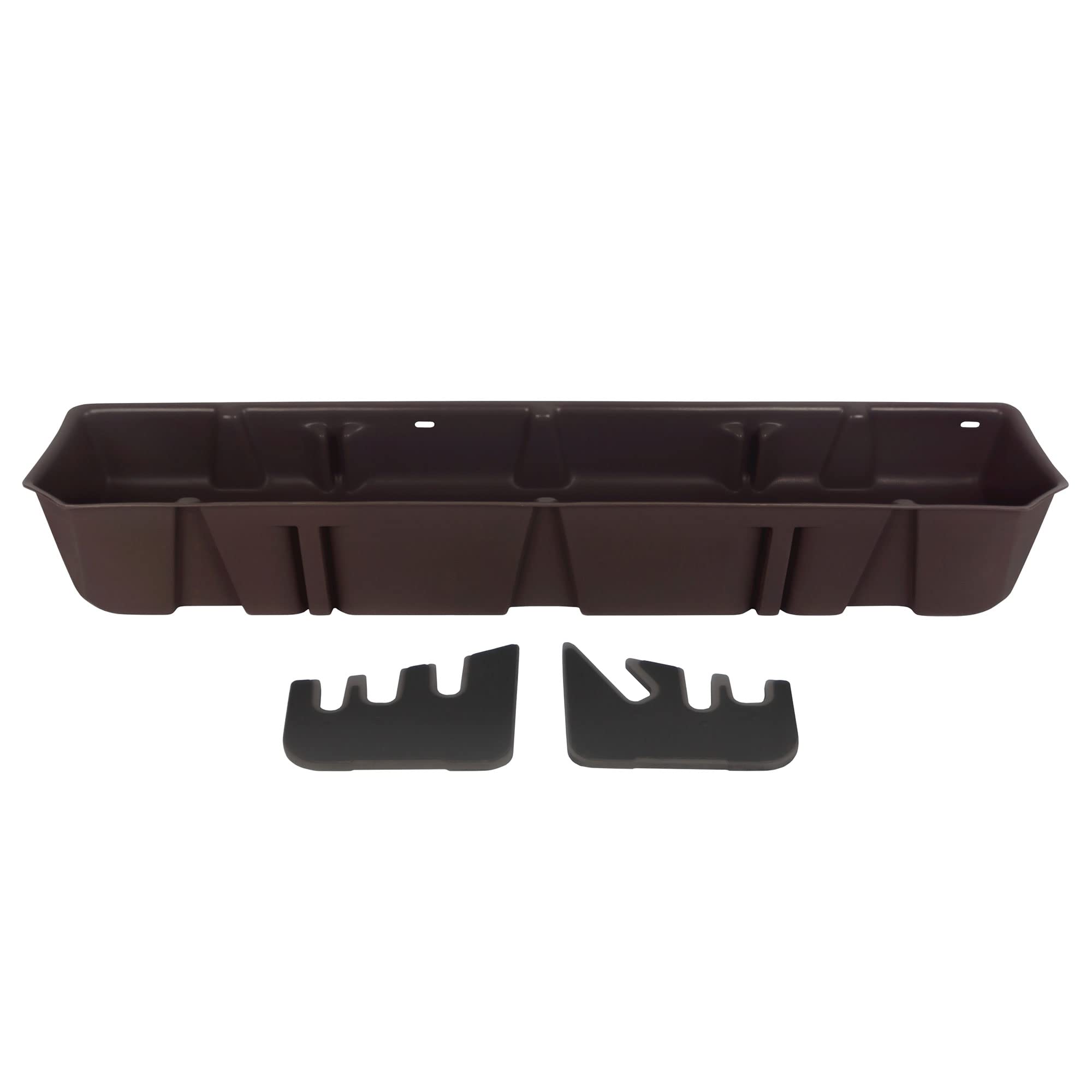 Du-Ha Under Seat Storage Fits 2015-2024 Ford F150 Supercrew & 2017-2024 Ford F250 F350 F450 F550 Super Duty Crew Cab | Brown Hea
