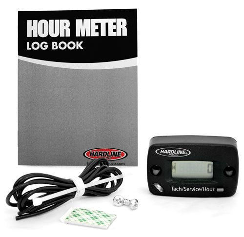 Hardline Products Hr-8067 Re-Settable Hour Meter For Motorcycles, Black