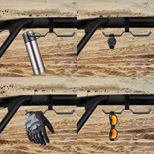 AL4X4 UTV Helmet Hanger Aluminum Headset Hanger Fits 1.75''-2'' Roll Cage, UTV Hanger for Headset Helmet Goggle Gloves, Compatib